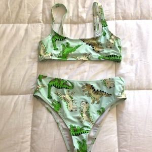 dinosaur green bikini